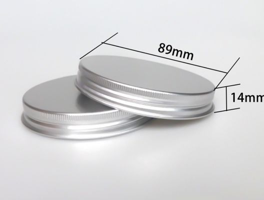 89mm*14mm Threaded Aluminum Lid PET Plastic Tea Caddy Candle Jar Universal Sealing Metal Lid